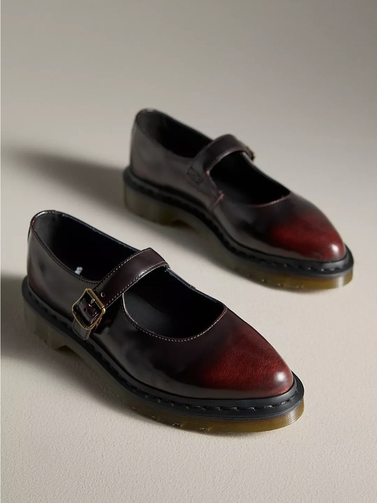 Dr. Martens Shoes - NIB Dr. Martens Elphie Mary Jane Flats in Cherry Red Arcadia
